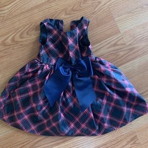 H&M toddler girls plaid party dress with bow